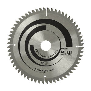Bosch 184 mm Multi Material Circular Saw Blades (60 Teeth), 2 608 642 194