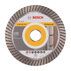Bosch 125 mm Diamond Cutting Disc Best Universal Turbo, 2 608 602 672