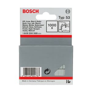 Bosch 14 mm Type 53 Fine wire staple (Pack of 1000 Pcs), 1 609 200 368