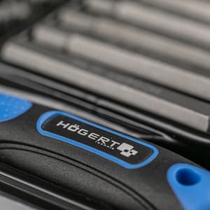 Hogert 37 Pcs Screwdriver Bits Set With Ratchet Handle, HT1R466