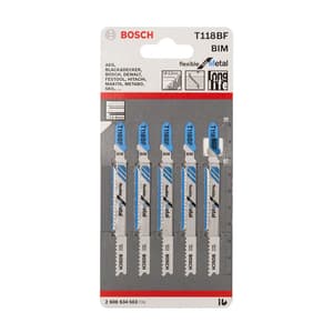 Bosch 92 mm Jigsaw Blades Flexible for Metal (T 118 BF), 2 608 634 503