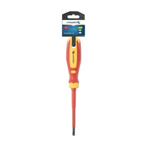 Hogert 125 mm (Blade Length) x 5.5 mm (Blade Dia.) Insulated Slotted Screwdriver, HT1S962