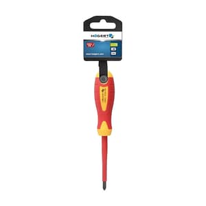 Hogert PZ0 x 60 mm Blade Length Insulated Pozidrive Screwdriver (VDE), HT1S940