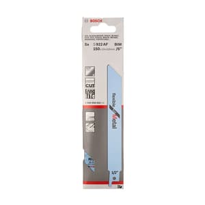 Bosch 150 mm Reciprocating Saw Blades Flexible For Metal (S 922 AF), 2 608 656 013