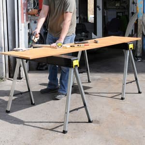 Stanley 1017 x 758 x 125 mm Foldable Legs Aluminium Sawhorse With 340 Kg Load Capacity, 1-97-475