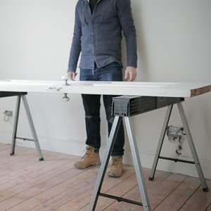 Stanley 1017 x 758 x 125 mm Foldable Legs Aluminium Sawhorse With 340 Kg Load Capacity, 1-97-475