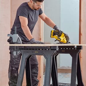 Stanley 581 x 818 x 126 mm Junior Folding Sawhorse With 362 Kg Load Capacity, STST1-70355