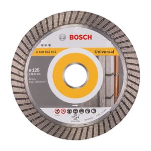 Bosch 125 mm Diamond Cutting Disc Best Universal Turbo, 2 608 602 672