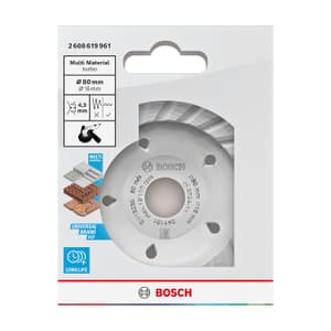Bosch 80 mm Multi Material Turbo Diamond Cup Wheel, 2 608 619 961