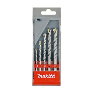 Makita 5 Pcs Masonry Drill Bit With Straight Shank, D-05175