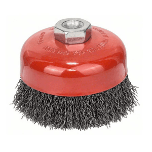 Bosch 100 mm Dia. Heavy Metal Wire Cup Brush with Crimped Wire, 1 608 614 011
