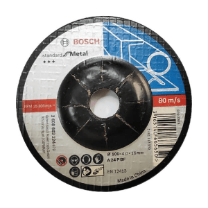 Bosch 100 x 4 mm Grinding Discs Standard for Metal (Pack of 25 Pcs), 2 608 603 224