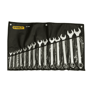 Stanley 14 Pcs, 10 mm - 32 mm Chrome Vanadium Steel Slimline Metric Combination Spanner Set, 1-87-038