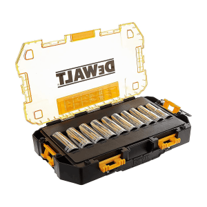 Dewalt 10 Pcs 1/2 Inch Sq. Drive Deep Socket Set In Toughbox, DWMT73815-0