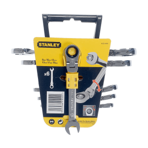 Stanley 6 Pcs Articulated Accelerator Flexible Ratcheting Combination Wrench Set, 4-91-444