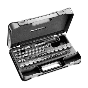 Facom 34 Pcs 3/8 inch Sq. Drive 12PT Socket Set, J.430AMU