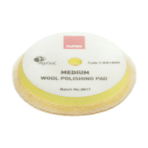 Rupes 150 / 170 mm Dia. Medium Wool Polishing Pad for Random Orbital, Gear Driven & Triple Action, 9.BW180M