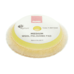 Rupes 80 / 90 mm Dia. Medium Wool Polishing Pad for Random Orbital, Gear Driven & Triple Action, 9.BW100M