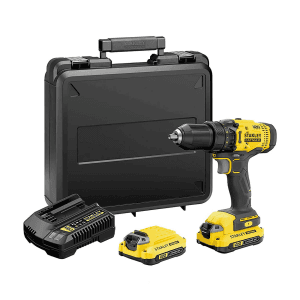 Stanley 20V / 2.0 Ah / 13 mm Cordless Brushed Drill Driver With 2 Batteries & Charger (FATMAX), SCD700D2K