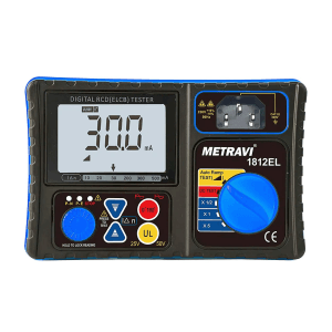 Metravi 3-1/2 Digits / 500mA Current Rating Digital RCD / ELCB Tester, 1812 EL