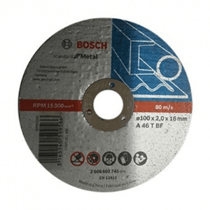 Bosch 100 x 2 mm Cutting Wheel Standard for Metal (Pack of 25 Pcs), 2 608 602 745