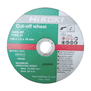 HiKoki 105 x 1.2 x 16 mm Professional Range Cut-Off Wheel (Pack Of 50 Pcs), 796260Z