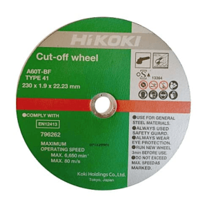 HiKoki 230 x 1.9 x 22.23 mm Professional Range Cut-Off Wheel (Pack Of 40 Pcs), 796262Z
