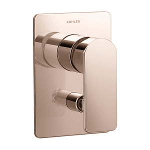 Kohler Parallel Aqua Turbo 235 Recessed Non-thermostatic Bath & Shower Valve Trim in Rose Gold, K-23496IN-4SL-RGD