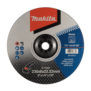 Makita 230 x 6 x 22.23 mm Metal Grinding Wheel (Pack of 10 Pcs), D-74522