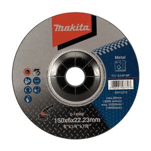 Makita 150 x 6 x 22.23 mm Metal Grinding Wheel (Pack of 10 Pcs), D-74500