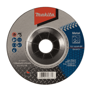 Makita 125 x 6 x 22.23 mm Metal Grinding Wheel (Pack of 10 Pcs), D-74491