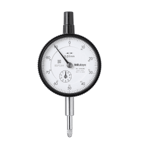 Mitutoyo 0 - 10 mm Standard Type Dial Indicator with Flat Back, 2046AB