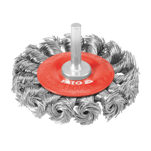 Yato 75 mm Dia. Circular Brush with Shaft (Twist Steel Wire), YT-4759