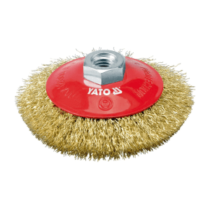 Yato 100 mm Dia. Circular Brush (Crimped Brass Wire), YT-4761