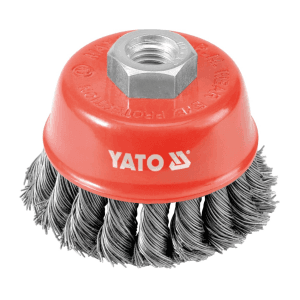 Yato 60 mm Dia. Cup Brush (Twist Steel Wire), YT-4767