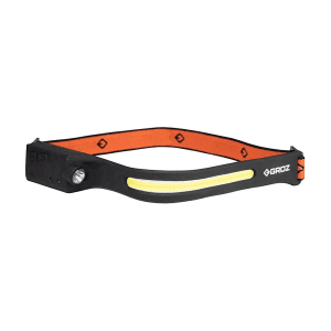 Groz 350 Lumens Strip Light Headlamp with Hand Sensor, LED/250