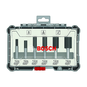 Bosch 8 mm shank Straight Router Bit Set (Pack of 6 Pcs), 2 607 017 466