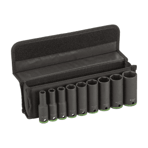 Bosch 9 Pcs 1/2 Inch Sq. Drive Socket Set (77 mm Length), 2 608 551 101