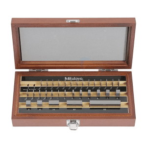 Mitutoyo 32 Pcs Steel Type Metric Rectangular Gauge Block Set (Grade 0), 516-966-10