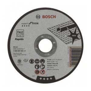 Bosch 125 x 1 x 22.23 mm Cutting Wheel Expert for Inox (Pack of 25 Pcs), 2 608 600 549