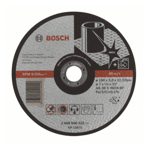 Bosch 180 x 3 x 22.23 mm Cutting Wheel Expert for Inox (Pack of 25 Pcs), 2 608 600 322