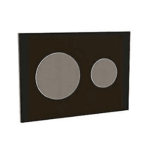 Kohler Skim Faceplate In Brushed Bronze With Actuation Button (Black Base), K-24149IN-F-BV