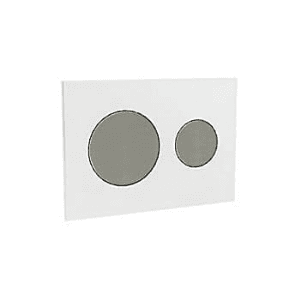 Kohler Skim Faceplate In Brushed Nickel With Actuation Button (White Base), K-24151IN-F-BN