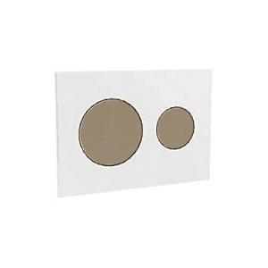 Kohler Skim Faceplate In Brushed Bronze With Actuation Button (White Base), K-24151IN-F-BV