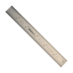 Mitutoyo 0 - 6 inch Wide Rigid Steel Ruler (16R), 182-102