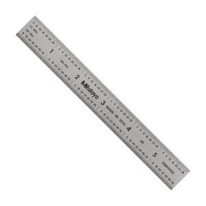 Mitutoyo 0 - 6 inch Wide Rigid Steel Ruler (3R), 182-104