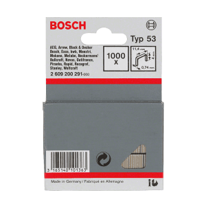 Bosch 4 mm Type 53 Fine wire staple (Pack of 1000 Pcs), 2 609 200 291