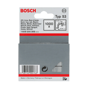 Bosch 10 mm Type 53 Fine wire staple (Pack of 1000 Pcs), 1 609 200 366