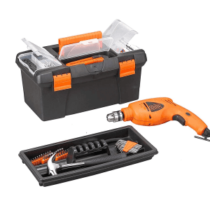 Black+Decker 10mm 500W Hammer Drill With 103 Pcs Accessories, HD400BX