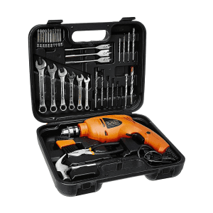 Black+Decker 10mm 550W Hammer Drill Kit With 41 Pcs Tools, HD455KA